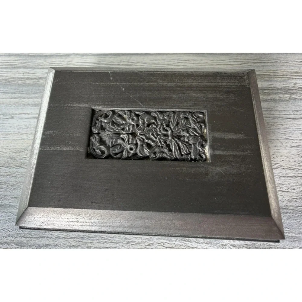 Vtg Royal Selangor Pewter 97% Lidded Trinket Jewelry Box Velvet Lined Rectangle